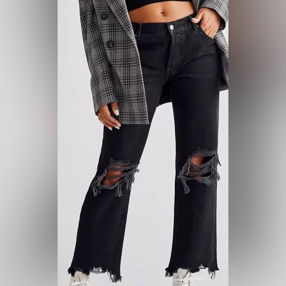 We The Free Black Jeans Cropped